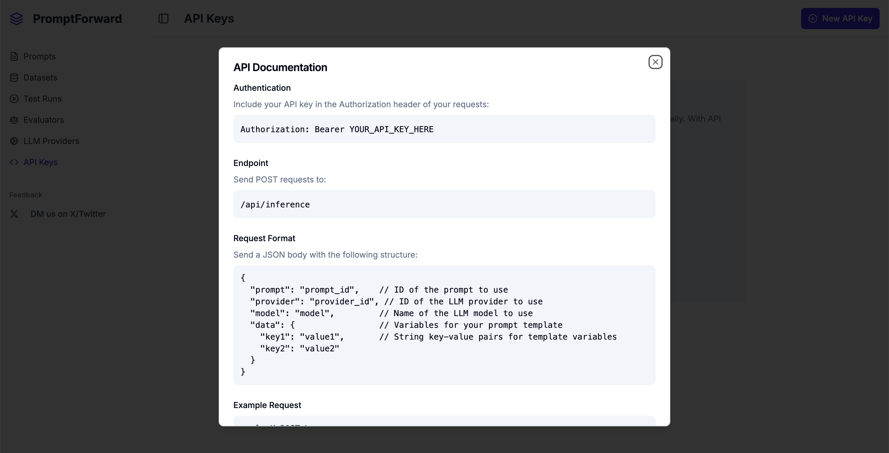 Deploy via API feature screenshot
